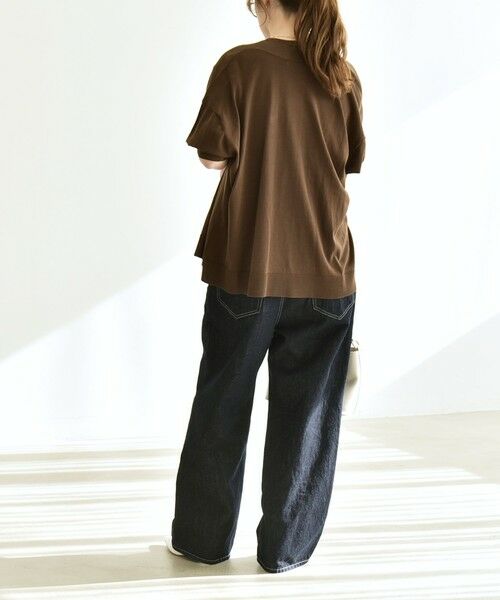 SHIPS / シップス デニムパンツ | 《予約》quaranciel:〈洗濯機可能〉ハイライズ ルーズ ワイド デニム パンツ | 詳細17