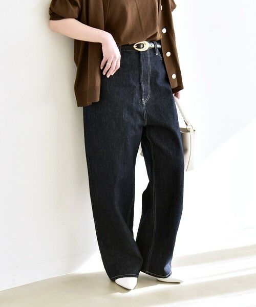 SHIPS / シップス デニムパンツ | 《予約》quaranciel:〈洗濯機可能〉ハイライズ ルーズ ワイド デニム パンツ | 詳細19