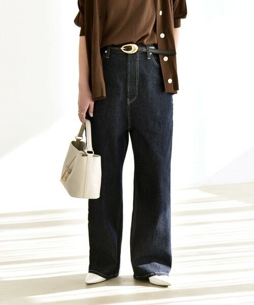 SHIPS / シップス デニムパンツ | 《予約》quaranciel:〈洗濯機可能〉ハイライズ ルーズ ワイド デニム パンツ | 詳細21