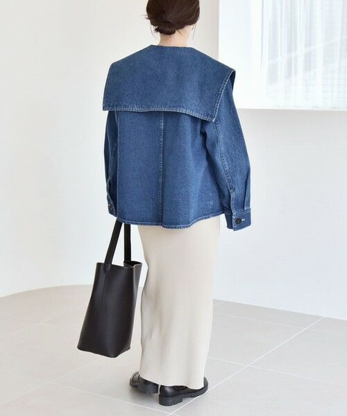 SHIPS / シップス Gジャン・デニムジャケット | 《予約》quaranciel:〈洗濯機可能〉セーラーカラー デニム ジャケット | 詳細2