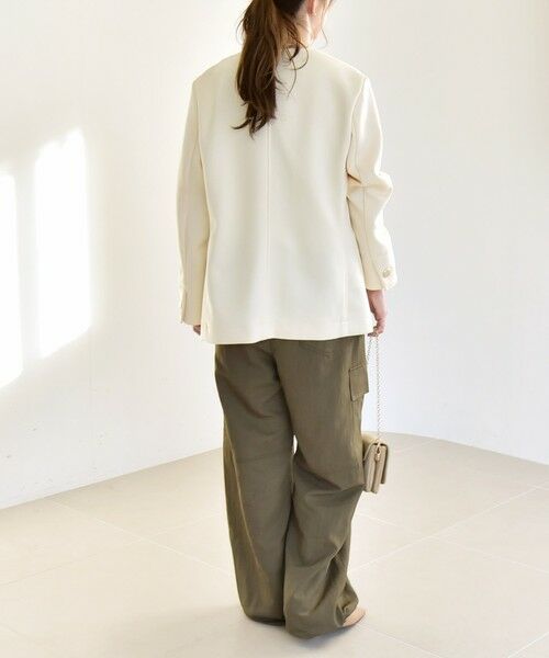 SHIPS / シップス ノーカラージャケット | 《予約》quaranciel:〈手洗い可能〉ジャージー ポケット ノーカラー ジャケット | 詳細2