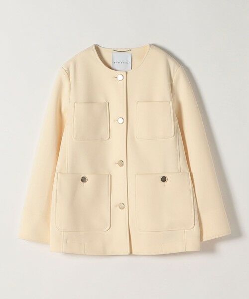 SHIPS / シップス ノーカラージャケット | quaranciel:〈手洗い可能〉ジャージー ゴールドボタン クルーネック ジャケット | 詳細15