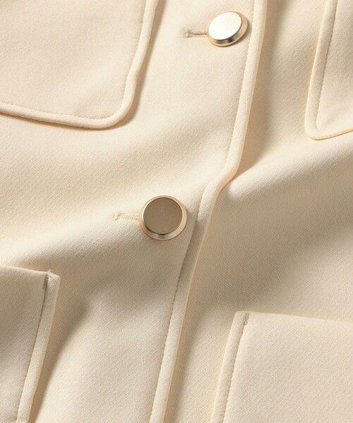 SHIPS / シップス ノーカラージャケット | quaranciel:〈手洗い可能〉ジャージー ゴールドボタン クルーネック ジャケット | 詳細16