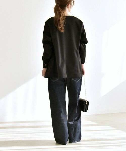 SHIPS / シップス ノーカラージャケット | 《予約》quaranciel:〈手洗い可能〉ジャージー ポケット ノーカラー ジャケット | 詳細11