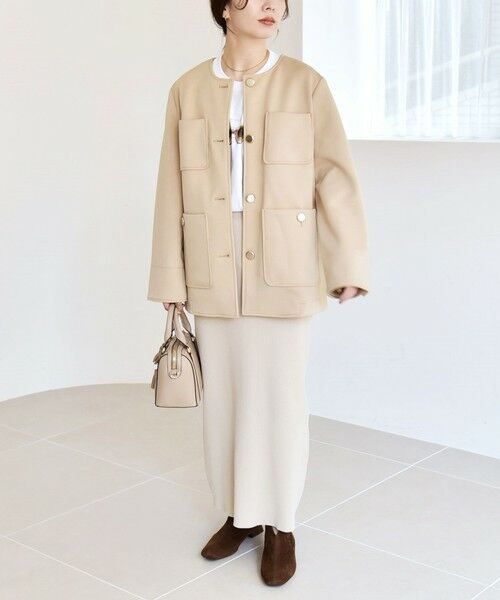 SHIPS / シップス ノーカラージャケット | 《予約》quaranciel:〈手洗い可能〉ジャージー ポケット ノーカラー ジャケット | 詳細10