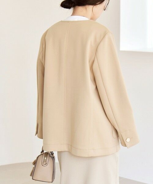 SHIPS / シップス ノーカラージャケット | 《予約》quaranciel:〈手洗い可能〉ジャージー ポケット ノーカラー ジャケット | 詳細27