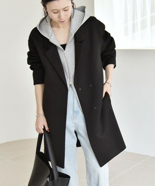 SHIPS / シップス テーラードジャケット | 《予約》quaranciel:〈手洗い可能〉ジャージー テーラード ジャケット コート | 詳細4