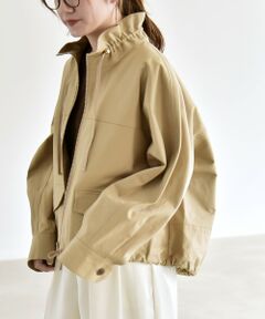 SHIPS / シップス ブルゾン | 《予約》quaranciel:〈手洗い可能〉ギャザー スタンドカラー ドロスト ショート ブルゾン