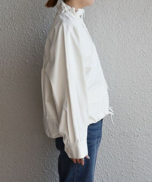 SHIPS / シップス ブルゾン | 《一部追加予約》quaranciel:〈手洗い可能〉ギャザー スタンドカラー ドロスト ショート ブルゾン | 詳細13