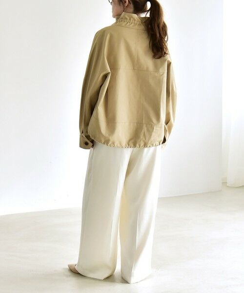 SHIPS / シップス ブルゾン | 《予約》quaranciel:〈手洗い可能〉ギャザー スタンドカラー ドロスト ショート ブルゾン | 詳細11