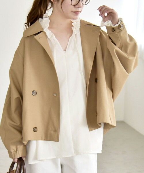 SHIPS / シップス トレンチコート | 《予約》quaranciel: ドルマンスリーブ ショート トレンチ コート | 詳細3