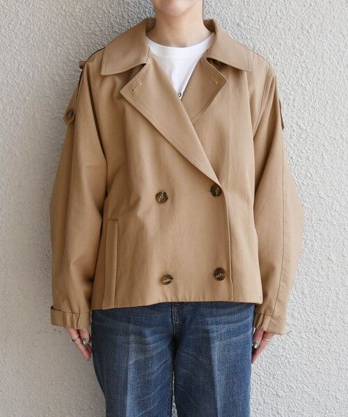 SHIPS / シップス トレンチコート | quaranciel: ドルマンスリーブ ショート トレンチ コート | 詳細21