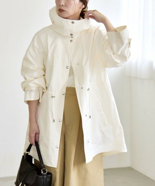 SHIPS / シップス その他アウター | 《予約》quaranciel:〈撥水加工/洗濯機可能〉ドロスト フーディー ブルゾン コート | 詳細3