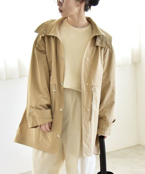 SHIPS / シップス その他アウター | 《予約》quaranciel:〈撥水加工/洗濯機可能〉ドロスト フーディー ブルゾン コート | 詳細15