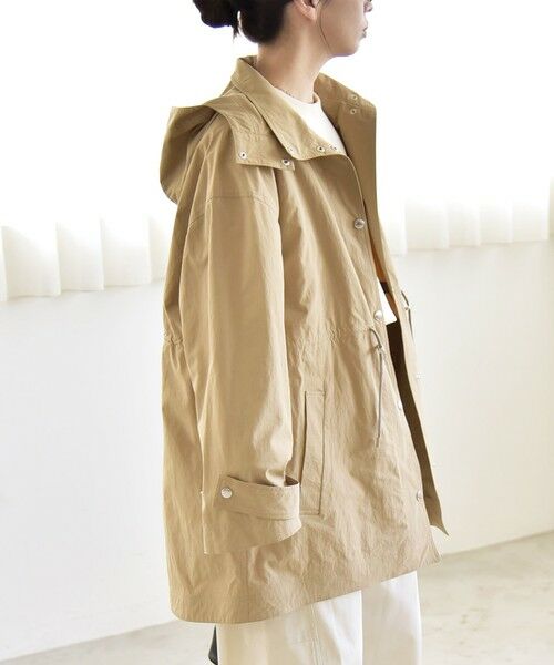 SHIPS / シップス その他アウター | 《予約》quaranciel:〈撥水加工/洗濯機可能〉ドロスト フーディー ブルゾン コート | 詳細16