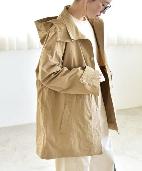 SHIPS / シップス その他アウター | 《予約》quaranciel:〈撥水加工/洗濯機可能〉ドロスト フーディー ブルゾン コート | 詳細17