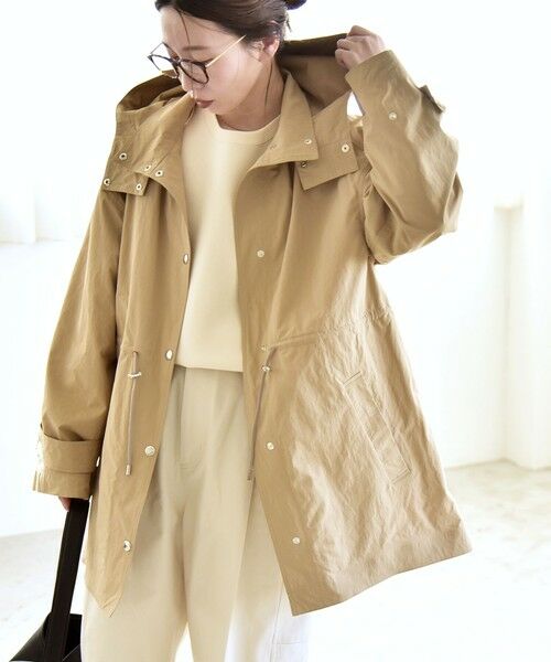 SHIPS / シップス その他アウター | 《予約》quaranciel:〈撥水加工/洗濯機可能〉ドロスト フーディー ブルゾン コート（キャメル）