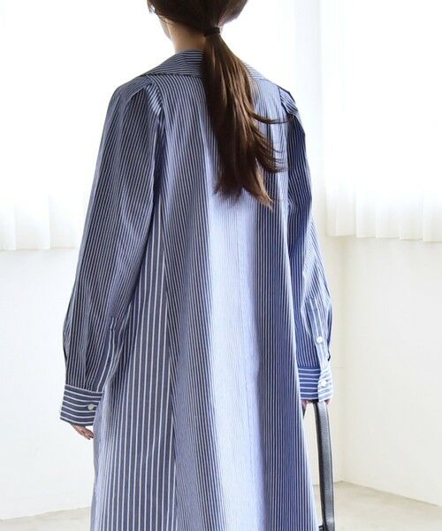 SHIPS / シップス ロング・マキシ丈ワンピース | 《予約》quaranciel:〈洗濯機可能〉ビッグカラー Aライン シャツ ワンピース | 詳細11