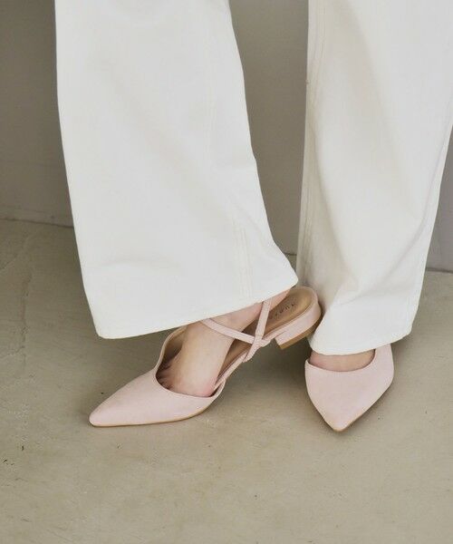 SHIPS / シップス パンプス | 《予約》quaranciel: ポインテッド スリングバック パンプス（ピンク）