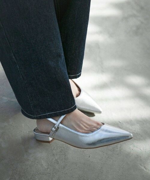 SHIPS / シップス パンプス | quaranciel: ポインテッド スリングバック フラット パンプス | 詳細24