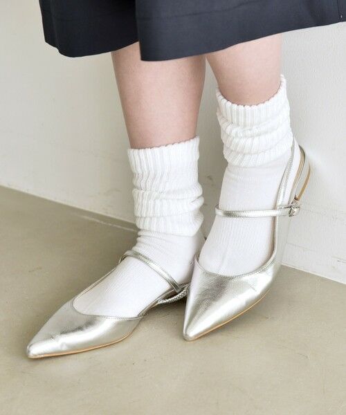 SHIPS / シップス パンプス | quaranciel: ポインテッド スリングバック フラット パンプス | 詳細28