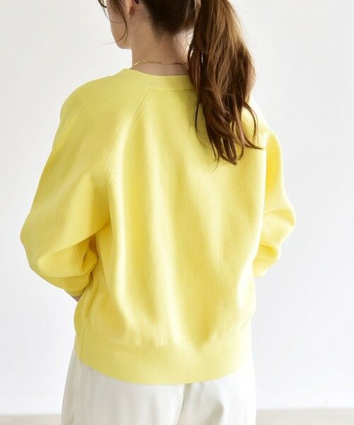 SHIPS / シップス カーディガン・ボレロ | 《予約》quaranciel:〈手洗い可能〉アゼ Vネック コンパクト ニット カーディガン | 詳細9