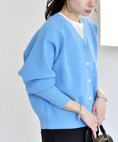 SHIPS / シップス カーディガン・ボレロ | 《予約》quaranciel:〈手洗い可能〉アゼ Vネック コンパクト ニット カーディガン | 詳細16