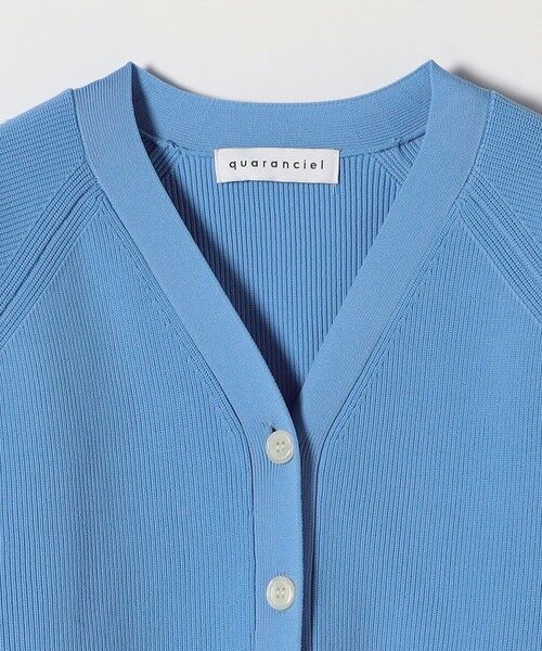 SHIPS / シップス カーディガン・ボレロ | 《予約》quaranciel:〈手洗い可能〉アゼ Vネック コンパクト ニット カーディガン | 詳細22