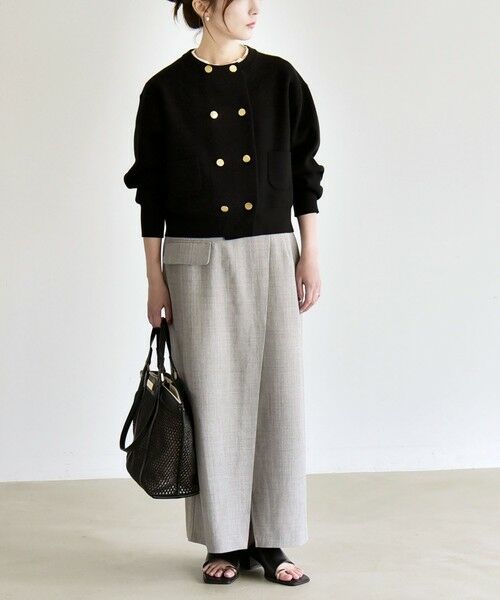SHIPS / シップス カーディガン・ボレロ | 《予約》quaranciel:〈手洗い可能〉ノーカラー ダブル ボタン ジャケット カーディガン | 詳細1