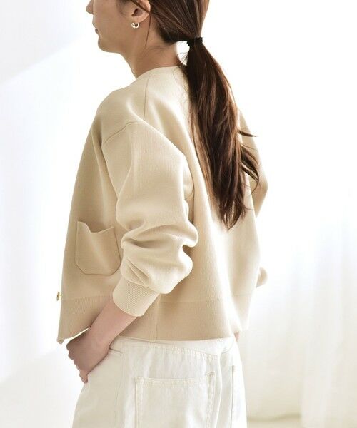 SHIPS / シップス カーディガン・ボレロ | 《予約》quaranciel:〈手洗い可能〉ノーカラー ダブル ボタン ジャケット カーディガン | 詳細15