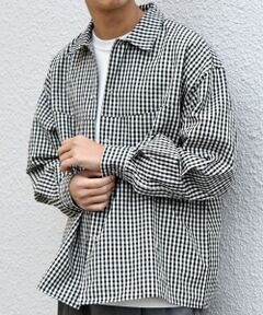 SHIPS / シップス シャツ・ブラウス | SHIPS any:〈洗濯機可能〉マイクロ チェック リング スナップボタン コーチ シャツ◆