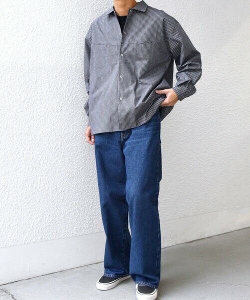 SHIPS / シップス シャツ・ブラウス | SHIPS any:〈洗濯機可能〉マイクロ チェック リング スナップボタン コーチ シャツ◆ | 詳細2