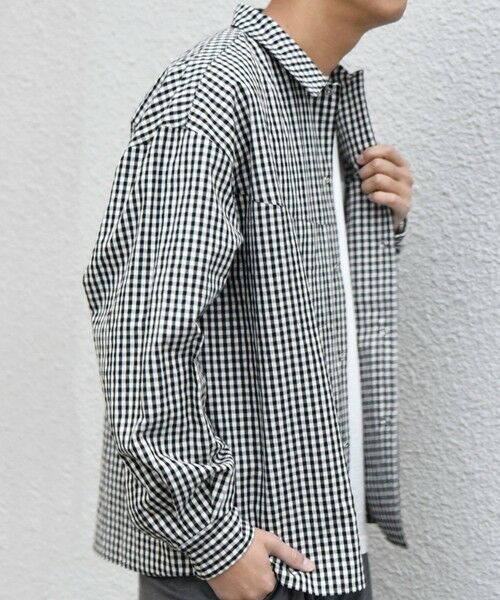 SHIPS / シップス シャツ・ブラウス | SHIPS any:〈洗濯機可能〉マイクロ チェック リング スナップボタン コーチ シャツ◆ | 詳細12