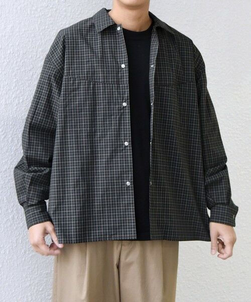 SHIPS / シップス シャツ・ブラウス | SHIPS any:〈洗濯機可能〉マイクロ チェック リング スナップボタン コーチ シャツ◆ | 詳細18