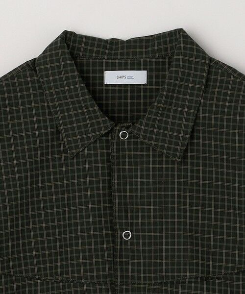 SHIPS / シップス シャツ・ブラウス | SHIPS any:〈洗濯機可能〉マイクロ チェック リング スナップボタン コーチ シャツ◆ | 詳細22