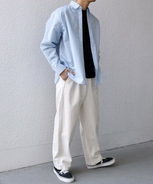 SHIPS / シップス シャツ・ブラウス | SHIPS any: JAPAN MADE ブルー ストライプ/ソリッド レギュラーカラー シャツ◆ | 詳細2