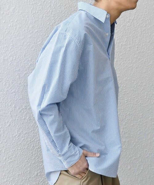 SHIPS / シップス シャツ・ブラウス | SHIPS any: JAPAN MADE ブルー ストライプ/ソリッド レギュラーカラー シャツ◆ | 詳細10