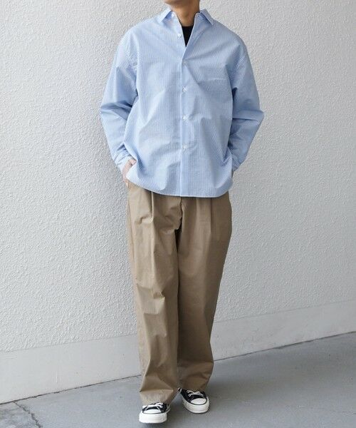 SHIPS / シップス シャツ・ブラウス | SHIPS any: JAPAN MADE ブルー ストライプ/ソリッド レギュラーカラー シャツ◆ | 詳細6