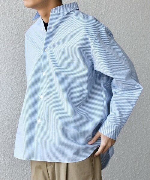 SHIPS / シップス シャツ・ブラウス | SHIPS any: JAPAN MADE ブルー ストライプ/ソリッド レギュラーカラー シャツ◆ | 詳細9