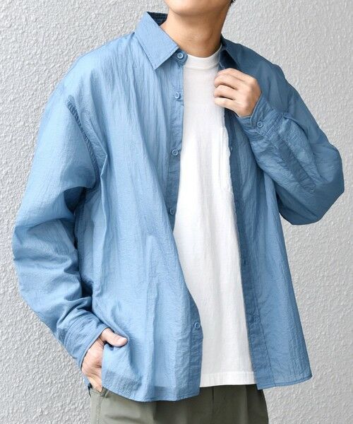 SHIPS / シップス シャツ・ブラウス | SHIPS any:〈洗濯機可能〉ワッシャーナイロン ライト シアー シャツ◆ | 詳細17