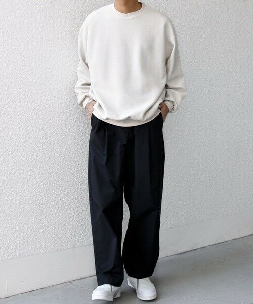 SHIPS / シップス スウェット | SHIPS any:〈洗濯機可能〉フクレ ジャガード ダンボール レイヤード ネック プルオーバー◆ | 詳細1