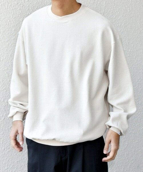 SHIPS / シップス スウェット | SHIPS any:〈洗濯機可能〉フクレ ジャガード ダンボール レイヤード ネック プルオーバー◆ | 詳細4