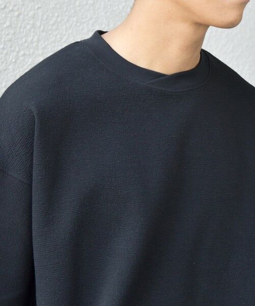 SHIPS / シップス スウェット | SHIPS any:〈洗濯機可能〉フクレ ジャガード ダンボール レイヤード ネック プルオーバー◆ | 詳細18