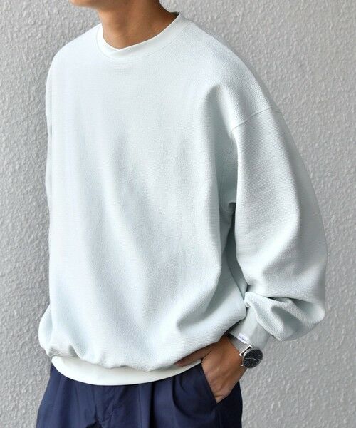 SHIPS / シップス スウェット | SHIPS any:〈洗濯機可能〉フクレ ジャガード ダンボール レイヤード ネック プルオーバー◆ | 詳細22