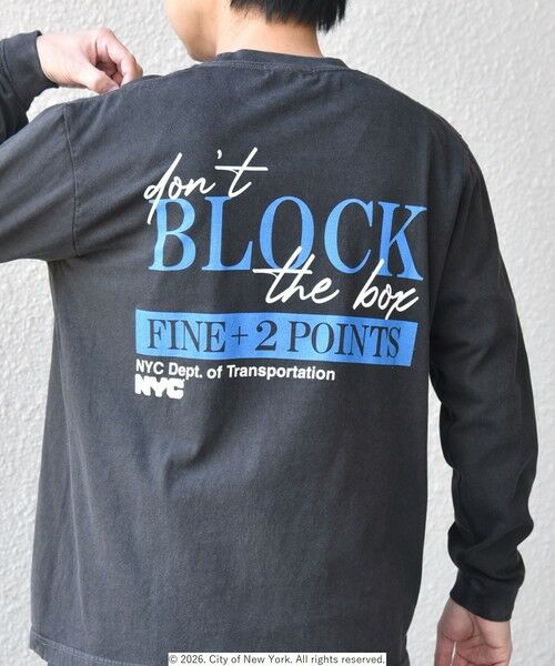 SHIPS / シップス Tシャツ | GOOD ROCK SPEED: NYC グラフィック プリント Tシャツ(ロンT)◆（ブラック）