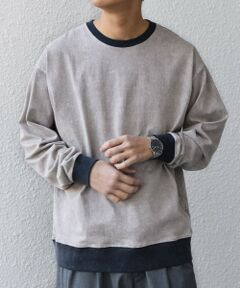 SHIPS / シップス Tシャツ | 【SHIPS any別注】ONEITA: ケミカルウォッシュ リラックス リンガー Tシャツ(ロンT)◆