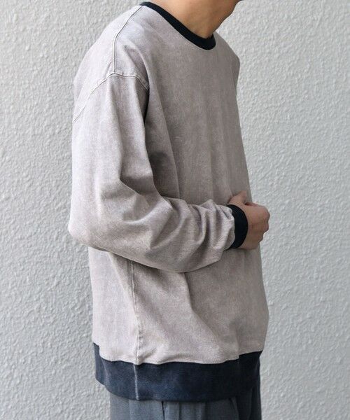 SHIPS / シップス Tシャツ | 【SHIPS any別注】ONEITA: ケミカルウォッシュ リラックス リンガー Tシャツ(ロンT)◆ | 詳細5