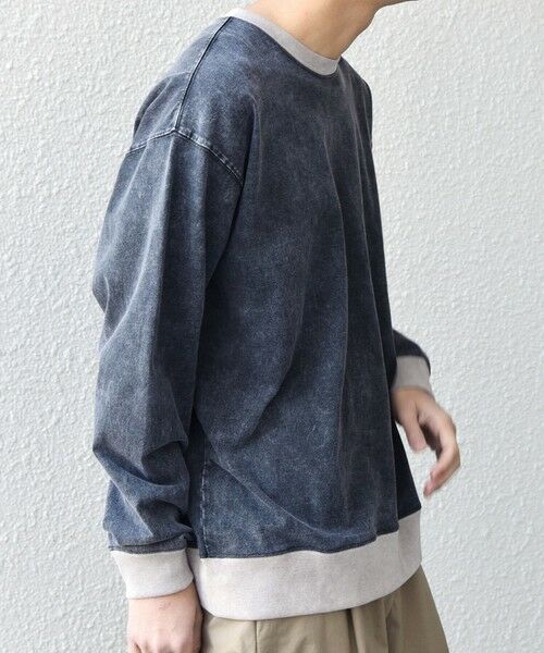 SHIPS / シップス Tシャツ | 【SHIPS any別注】ONEITA: ケミカルウォッシュ リラックス リンガー Tシャツ(ロンT)◆ | 詳細10