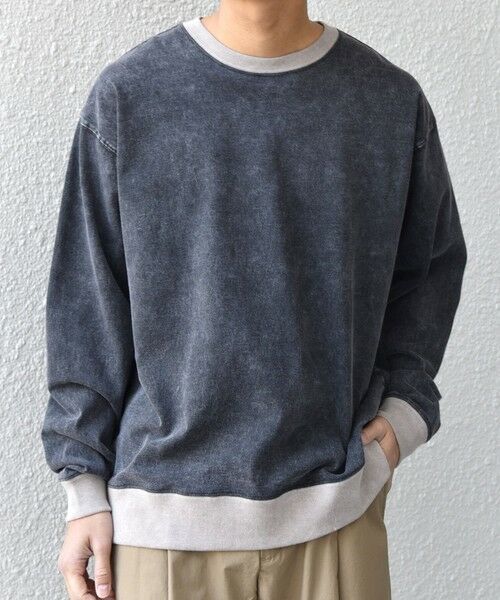 SHIPS / シップス Tシャツ | 【SHIPS any別注】ONEITA: ケミカルウォッシュ リラックス リンガー Tシャツ(ロンT)◆ | 詳細8