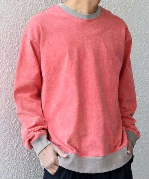 SHIPS / シップス Tシャツ | 【SHIPS any別注】ONEITA: ケミカルウォッシュ リラックス リンガー Tシャツ(ロンT)◆ | 詳細15